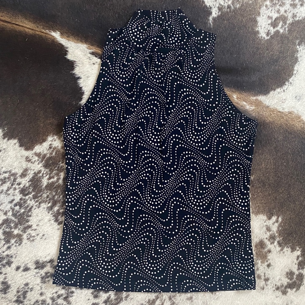 Elegant Black and White Swirl Tank Top